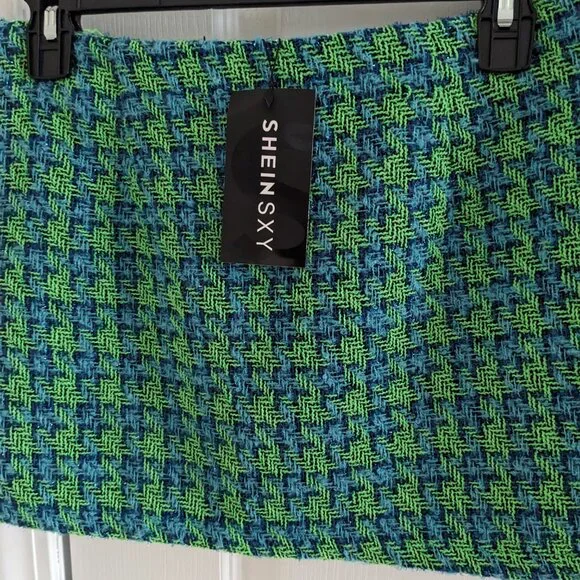 Shein SXY NWT 2pc. Tweed Skirt Set Sz S/M - Picture 3 of 8